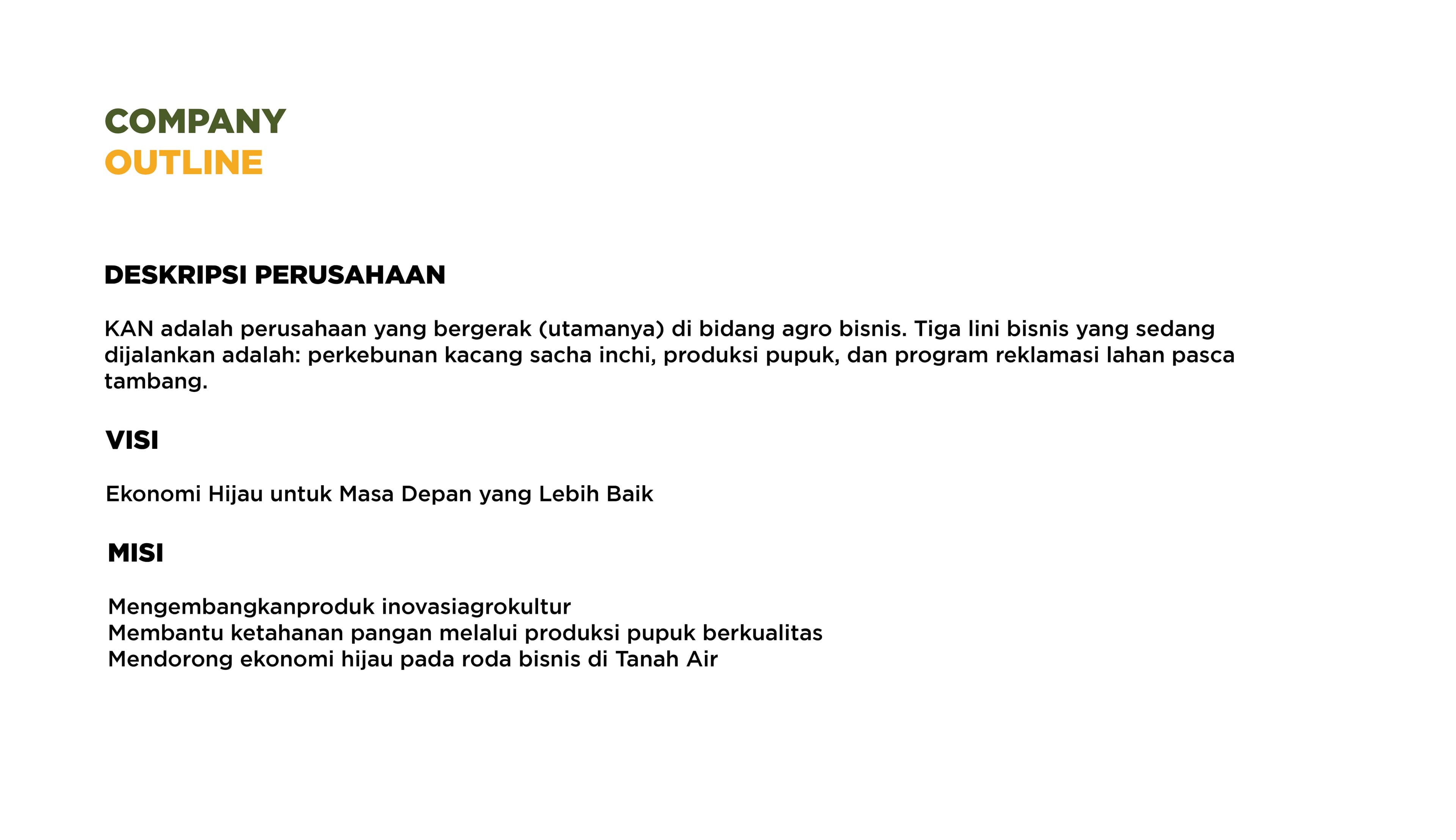 COMPANY OUTLINE